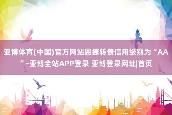 亚博体育(中国)官方网站恩捷转债信用级别为“AA”-亚博全站APP登录 亚博登录网址|首页